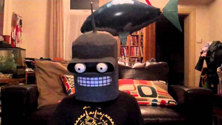 Geekiest Marriage Proposal Yet: Binary, Bender Mask, Flying RC Shark